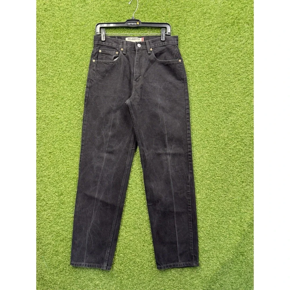 Levis 550 Jeans Mens 31x34 Made In USA Black Denim Workwear Casual y2k 90s